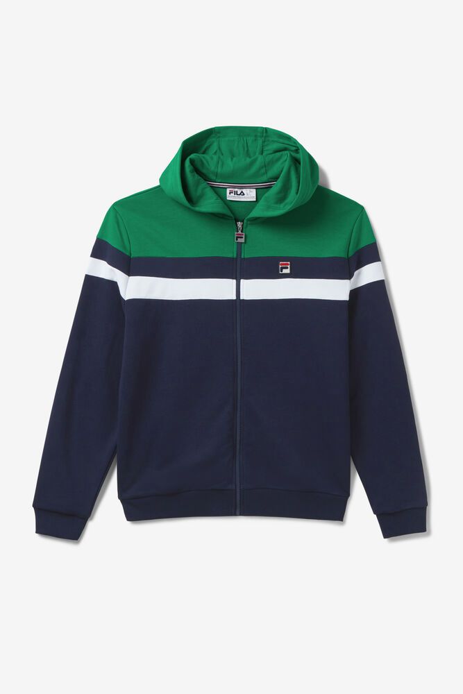 Fila Hoodie Arlo Mens Navy - India SIF-026498